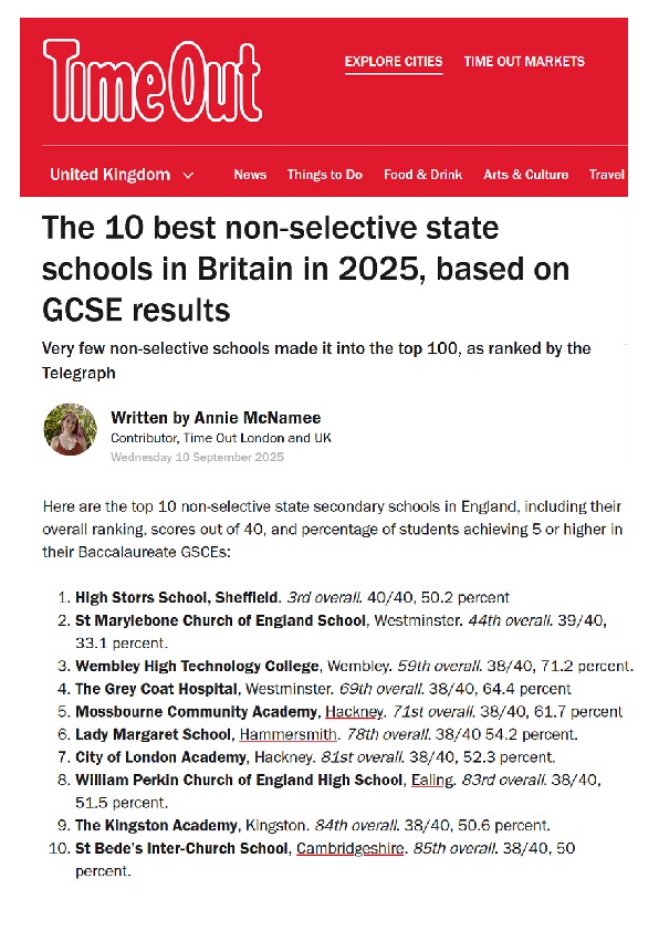 The best non selective schools in the UK, according to the Telegraph Here are the top 10 non selective state secondary schools in England, including their overall ranki